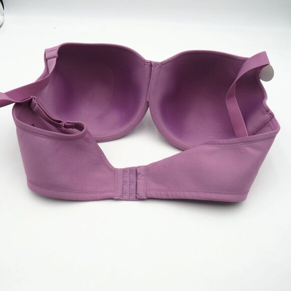 Vanity Fair 42DDD Purple Full Coverage T Shirt Bra Lace Detail Adjustable Straps - Picture 4 of 5
